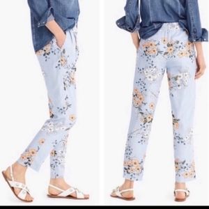 J.crew high rise floral pants.